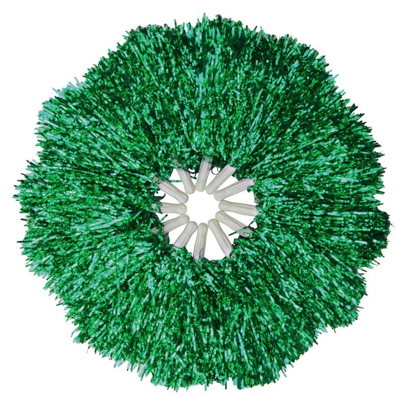 baotongle 12 PCS Cheerleading Squad Spirited Fun Poms Pompoms Cheer Costume Accessory for Party Dance Sports (Greens) - Image 5